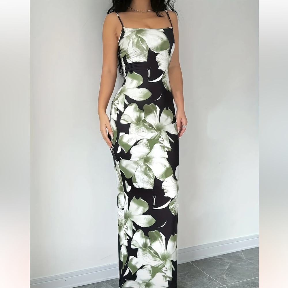 Long Floral Modern Maxi Dress